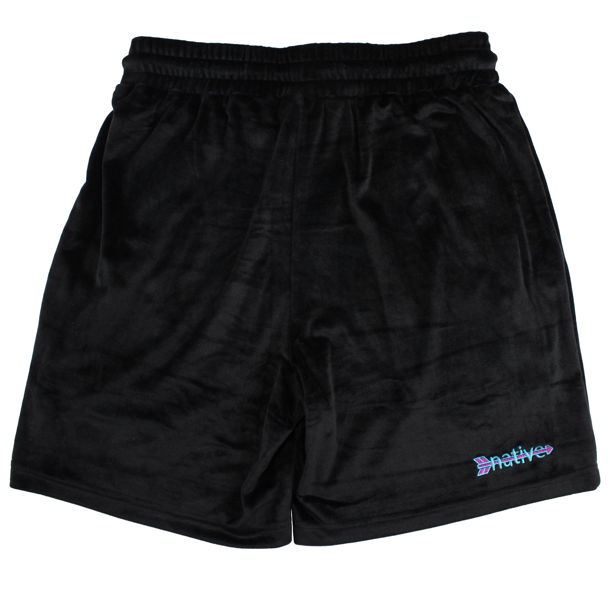 velour shorts in south beach (black)