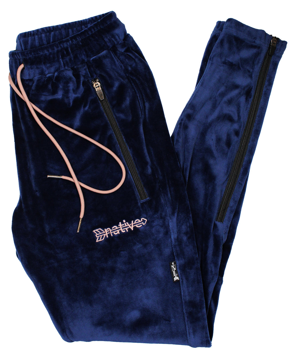 velour soccer sweats in navy