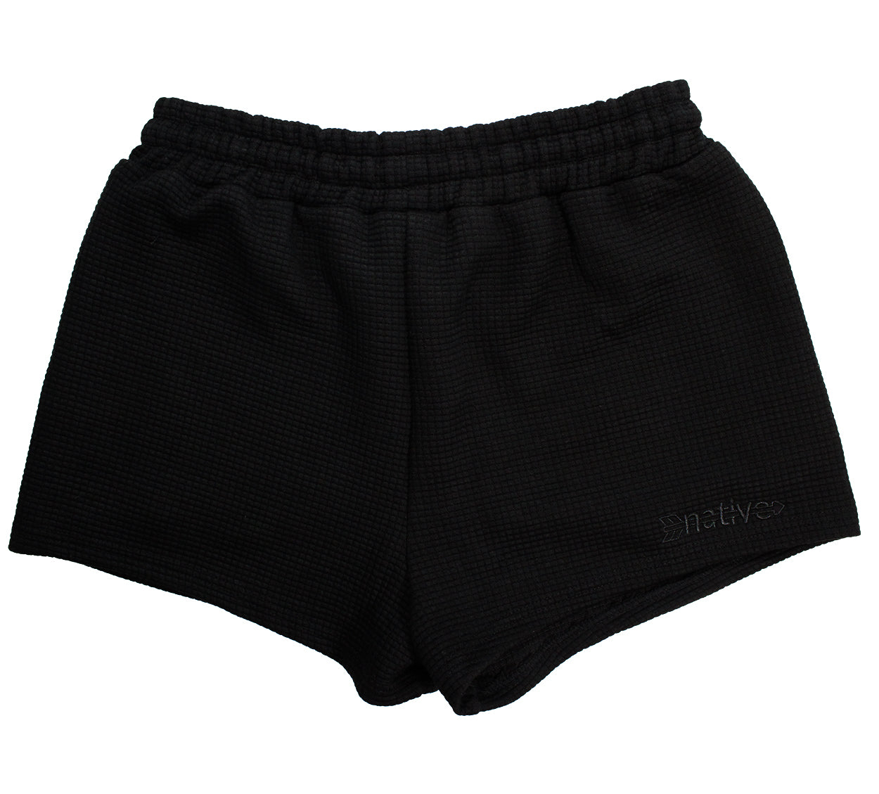 waffle shorties in blackout