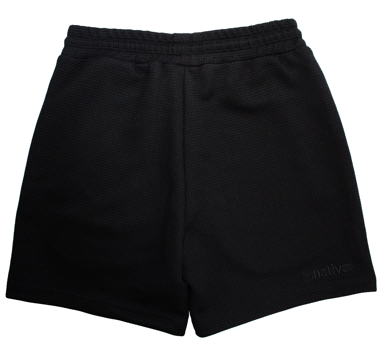 waffle shorts in blackout