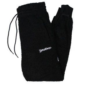 sherpa joggers in black