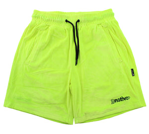 velvet shorts in volt