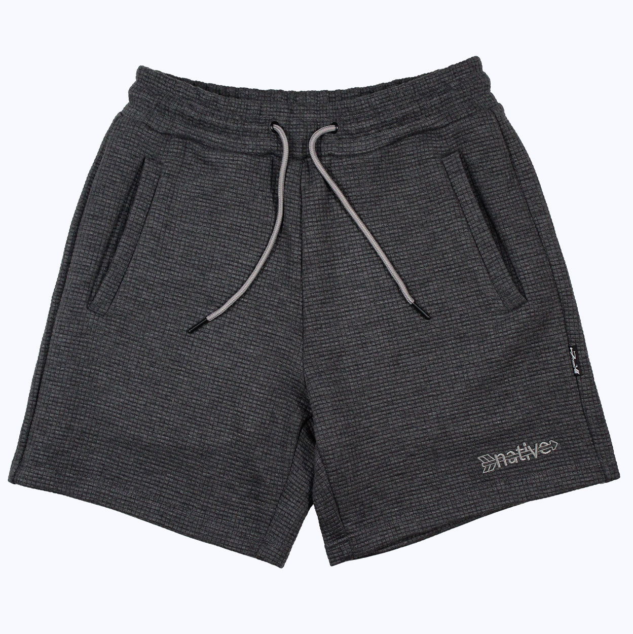 waffle shorts in asphalt