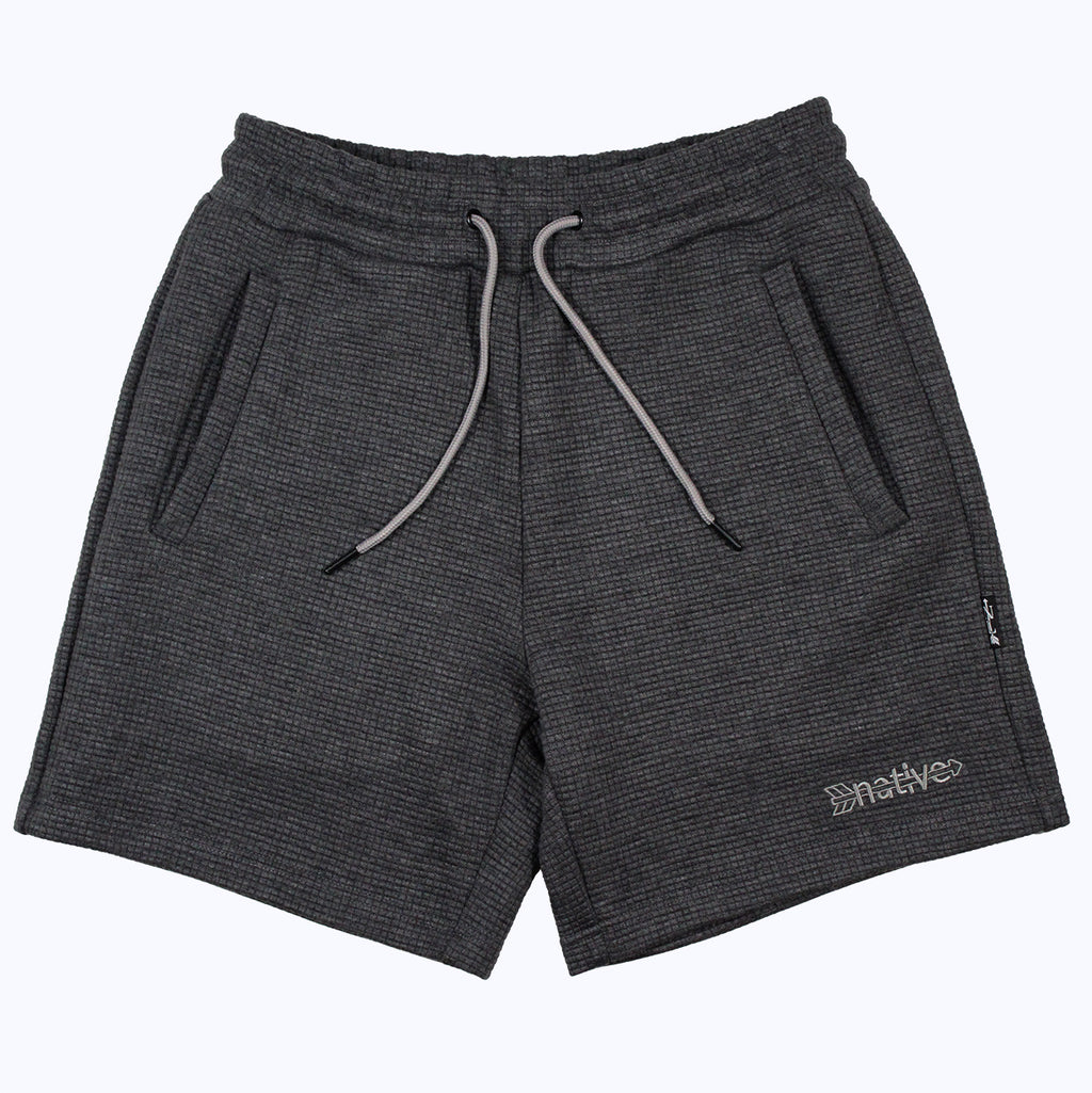 waffle shorts in asphalt