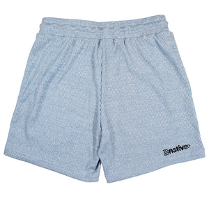 corduroy knit shorts in baby blue