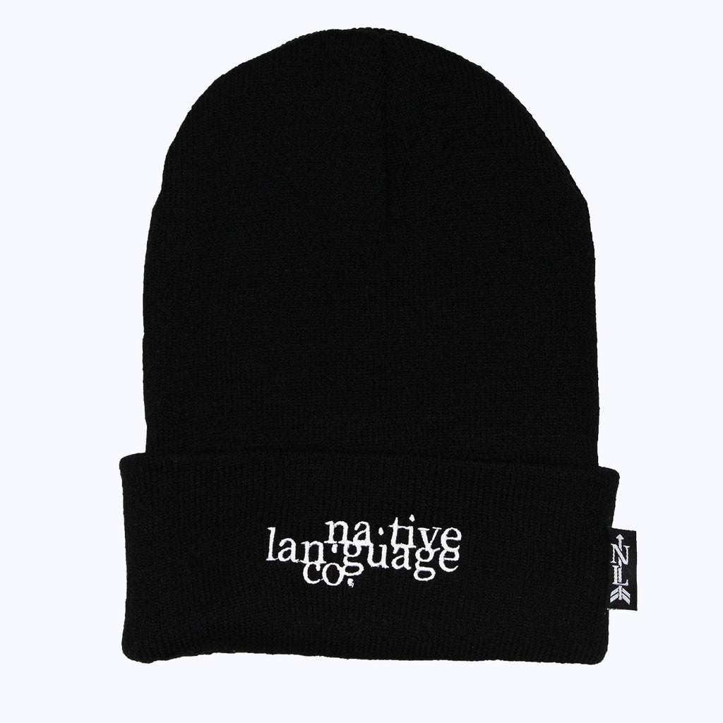 beanie in black/white
