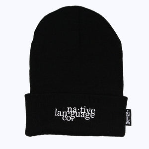 beanie in black/white