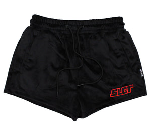 velour shorties in black w/ slct stock