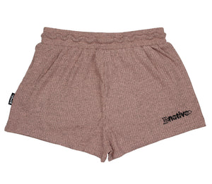 knit shorties in rose gold