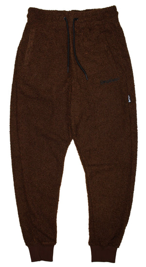 sherpa joggers in chocolate