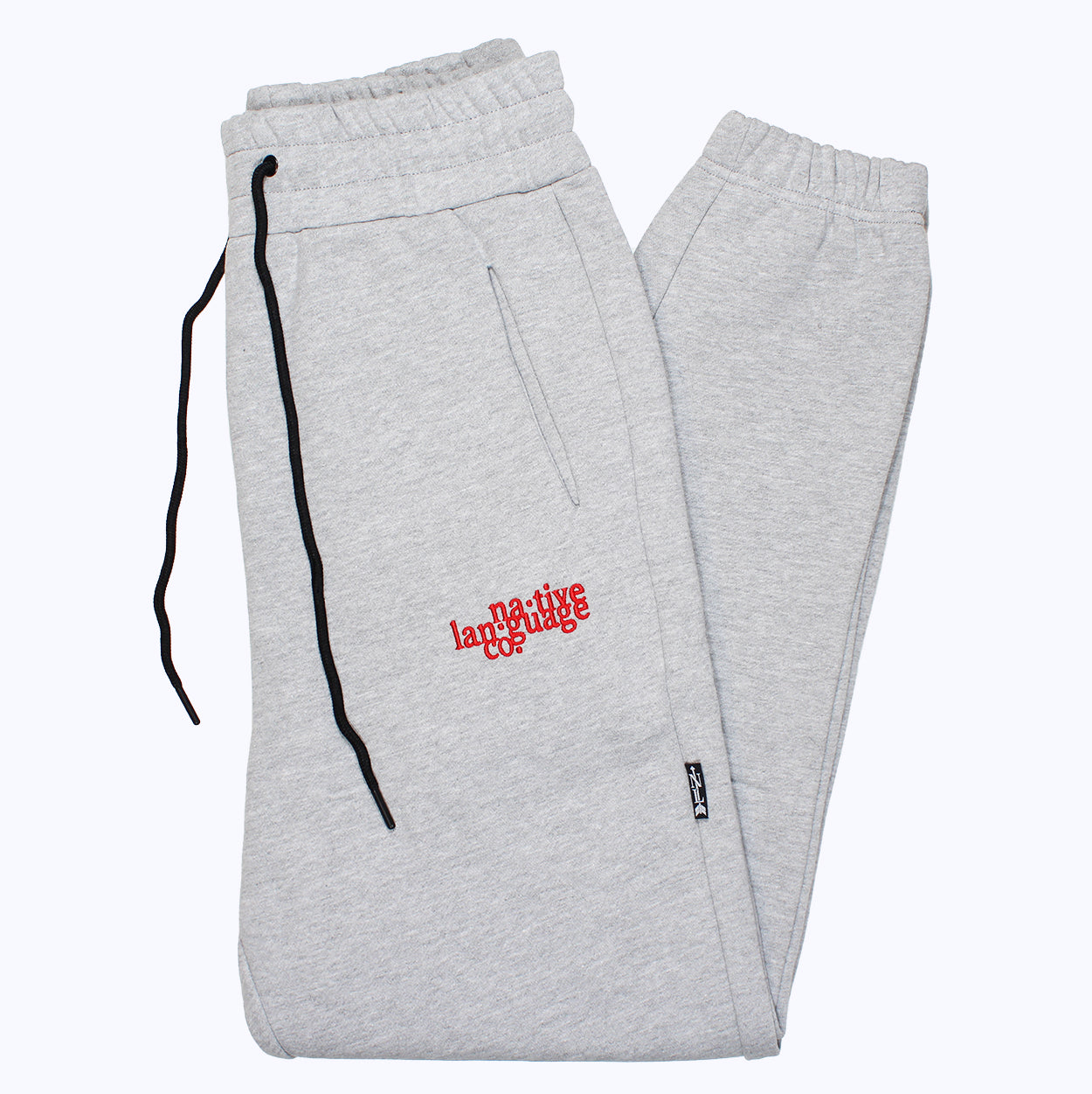 sweatpants in heather gray/red