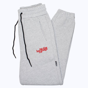sweatpants in heather gray/red