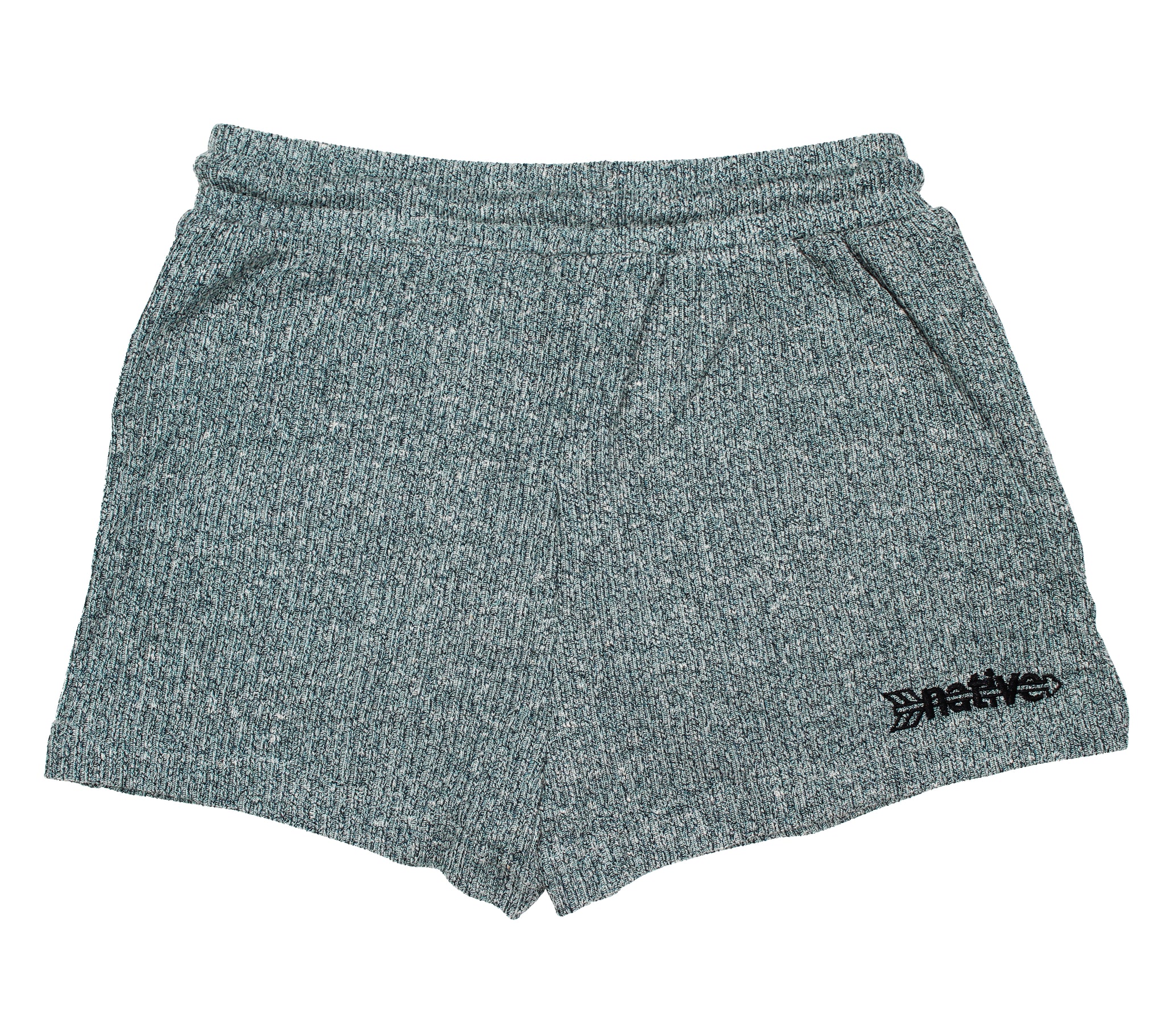 corduroy knit shorties in aquamarine