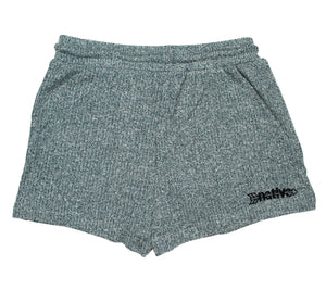 corduroy knit shorties in aquamarine