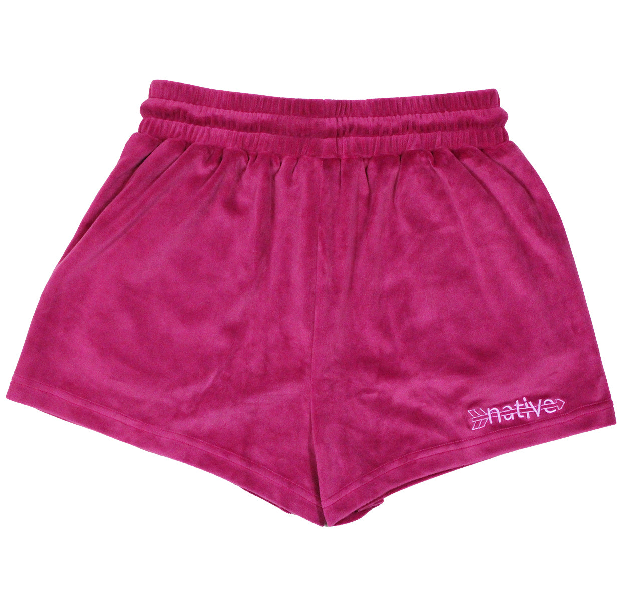 velour shorties in orchid