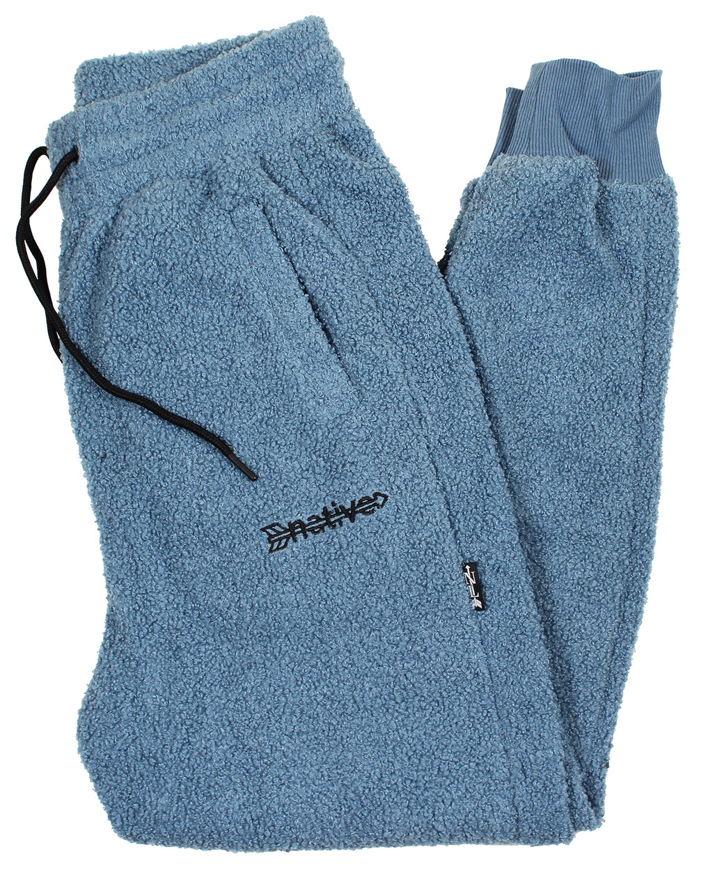 sherpa joggers in carolina blue