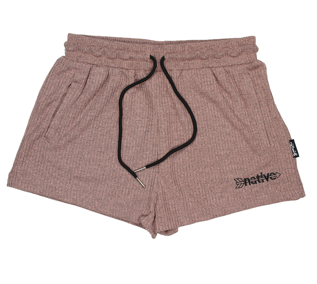 knit shorties in rose gold