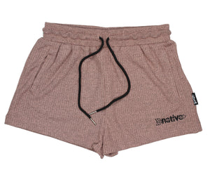 knit shorties in rose gold