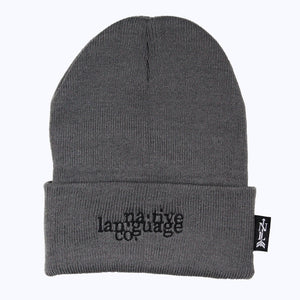 beanie in charcoal/black