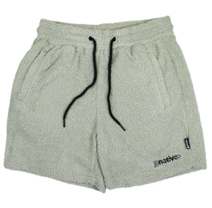 sherpa shorts in seafoam