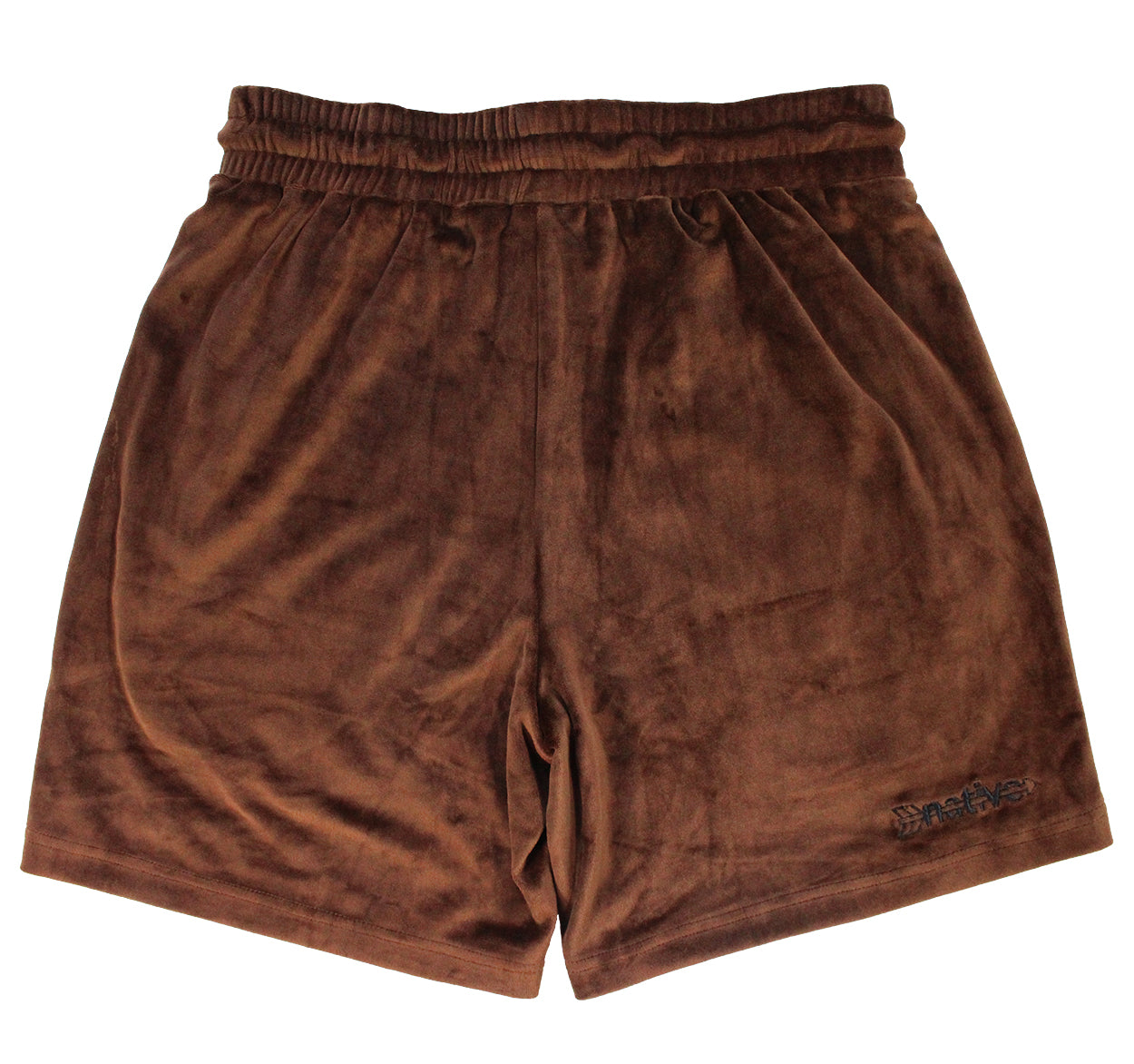 velour shorts in chocolate
