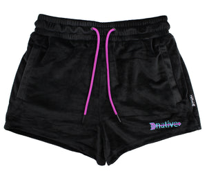 velour shorties in south beach (black)