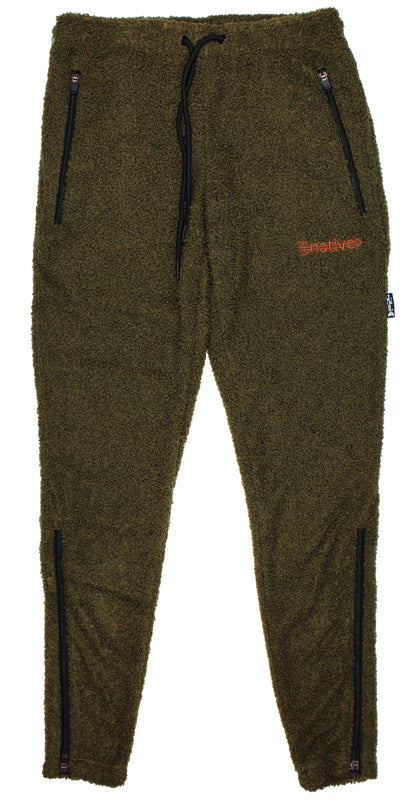 sherpa soccer sweats in army green