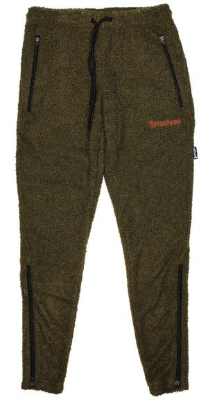sherpa soccer sweats in army green