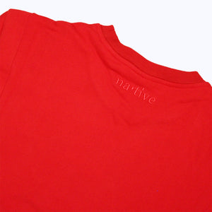 pullover crewneck in red/red