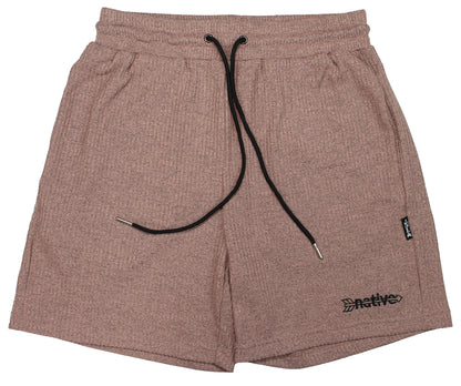 knit shorts in rose gold