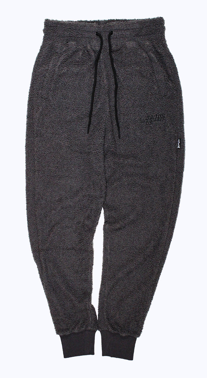 sherpa joggers in charcoal