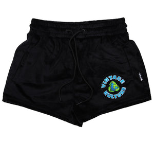 velour shorties in black w/ vintage kulture