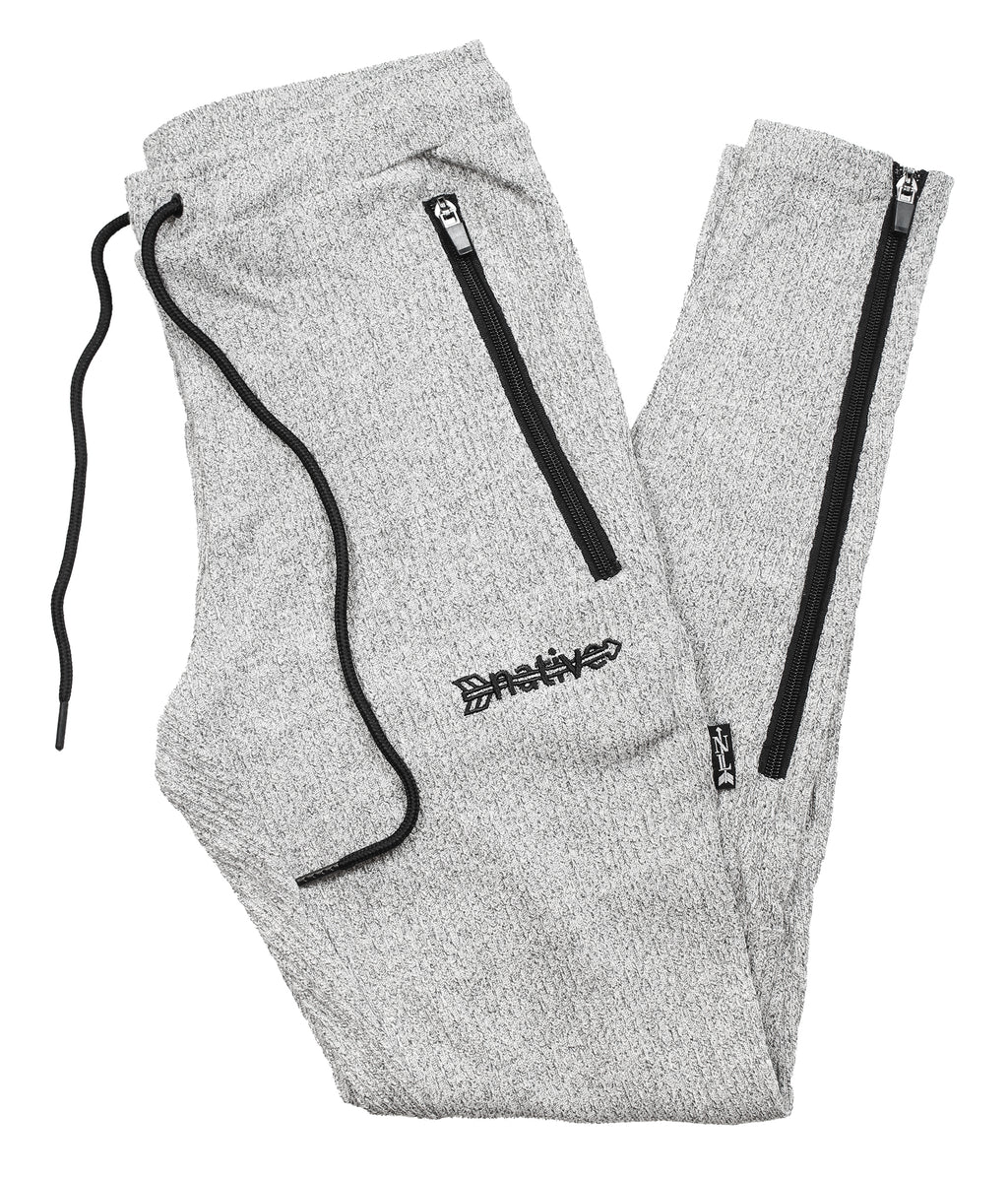 corduroy knit soccer sweats in heather gray