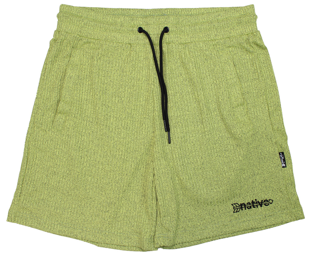 knit shorts in kiwi