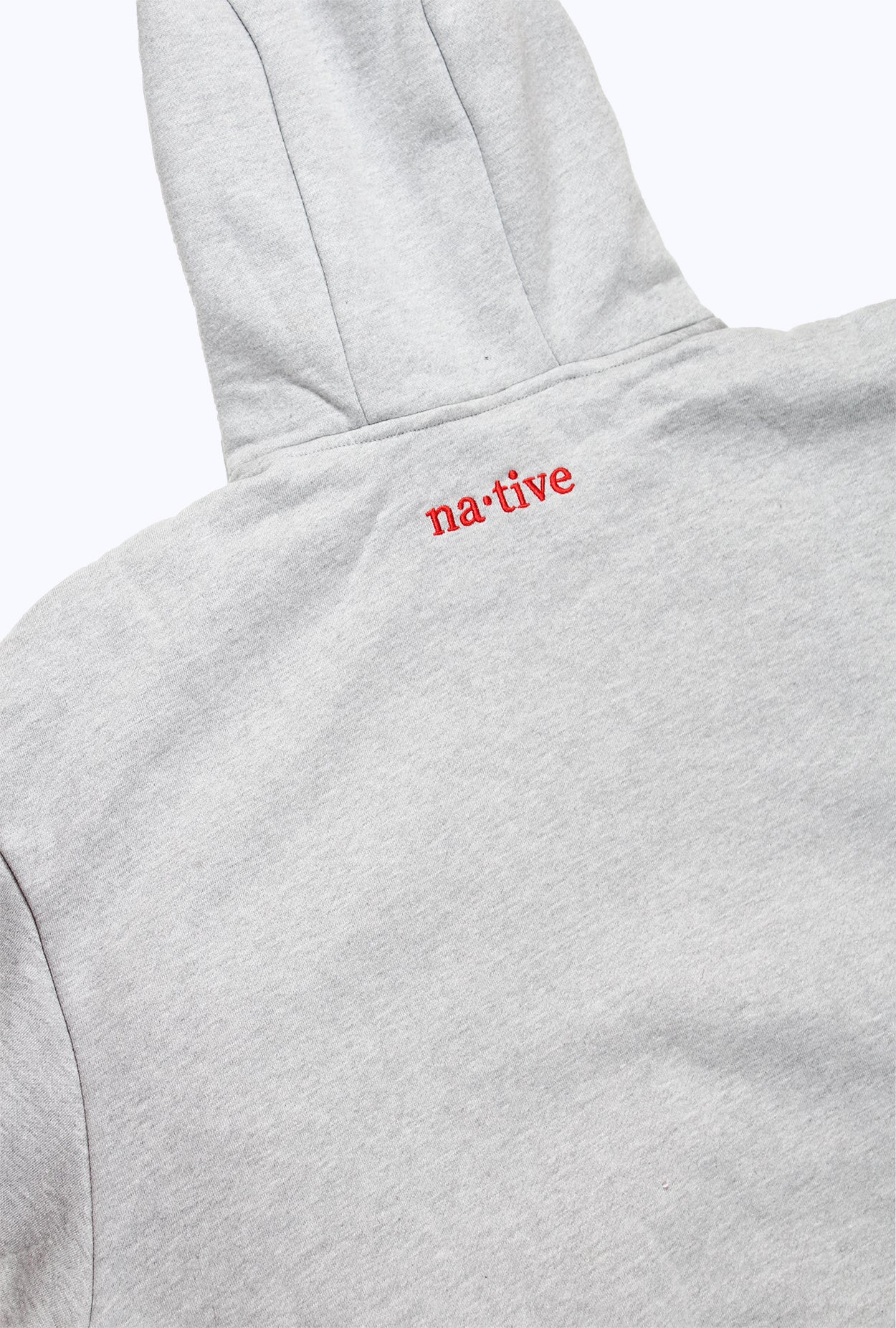 oversized bloomington hoodie in heather gray/red