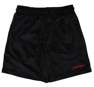 velour shorts in black w/ slct stock
