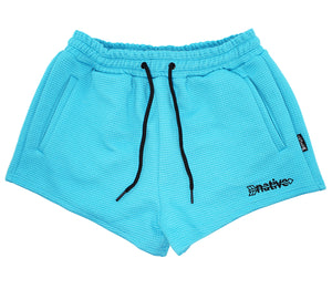 waffle shorties in candy blue