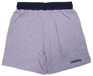 knit shorts in periwinkle