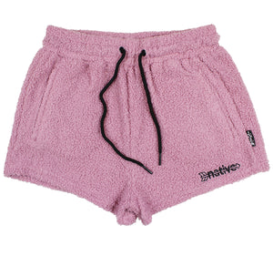 sherpa shorties in lilac