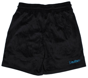 velour shorts in black w/ vintage kulture