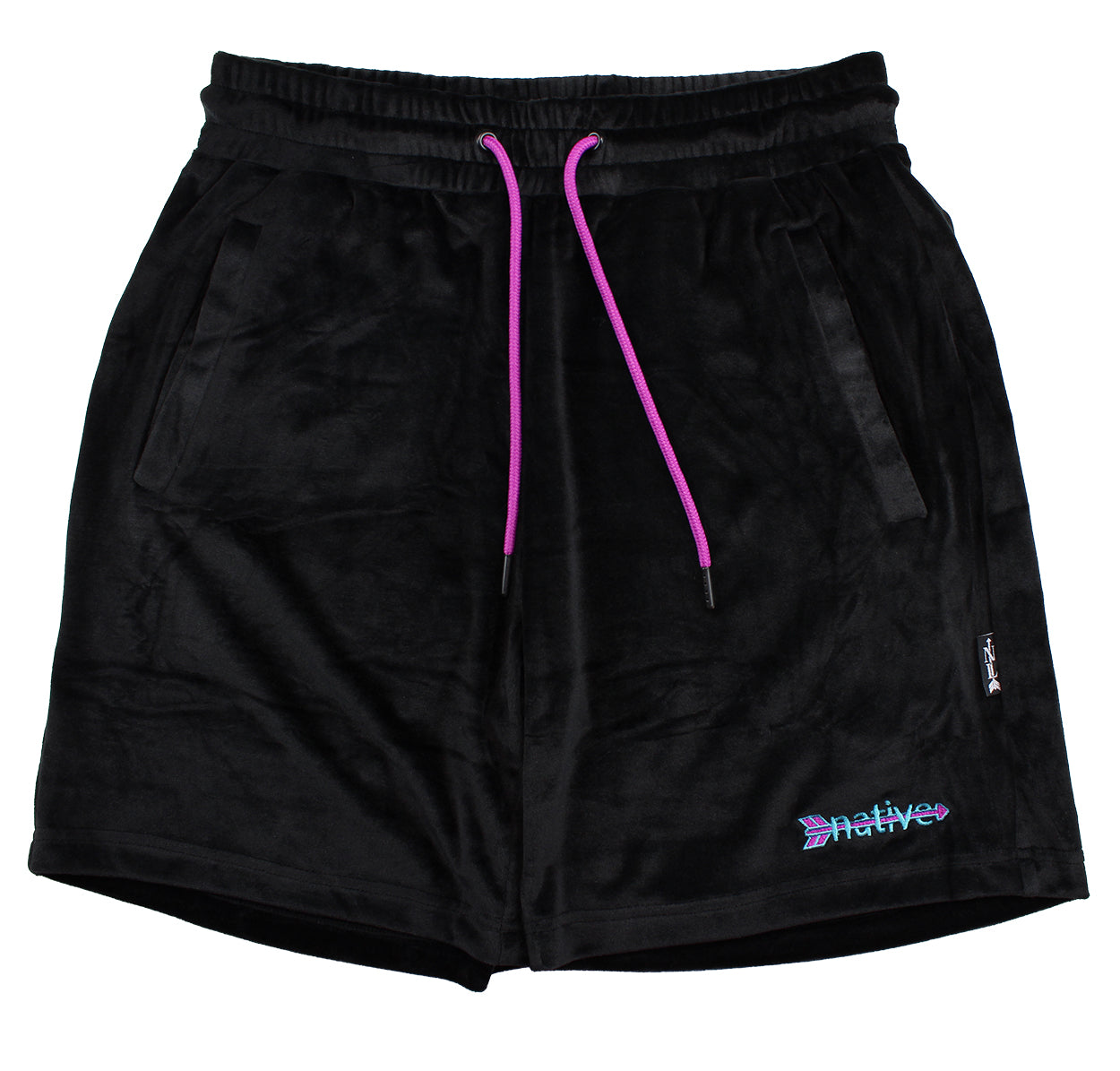 velour shorts in south beach (black)