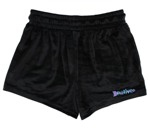 velour shorties in south beach (black)