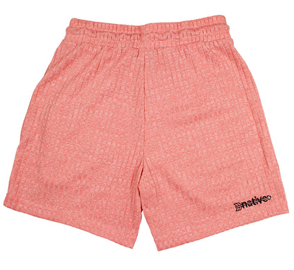 corduroy knit shorts in watermelon