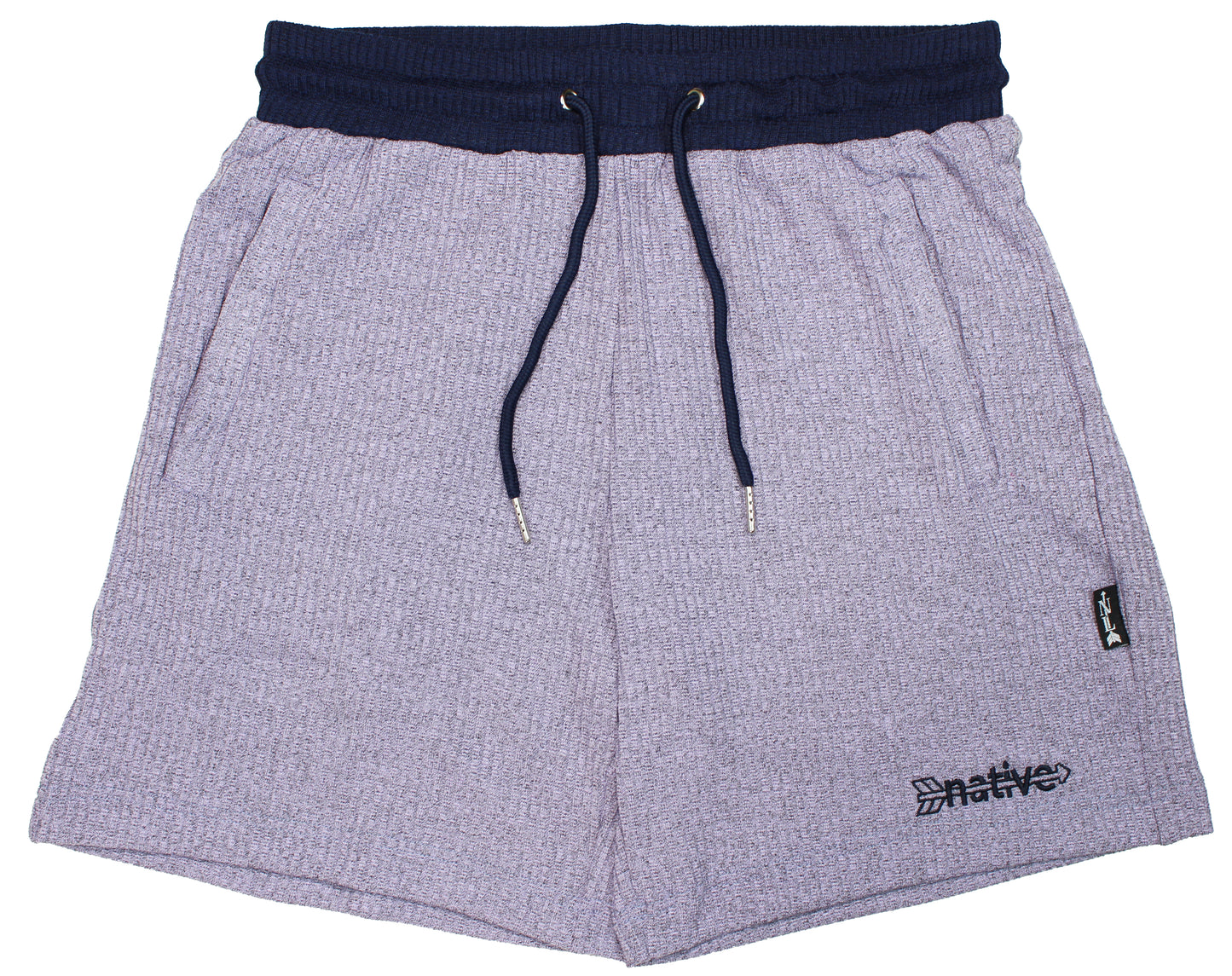 knit shorts in periwinkle