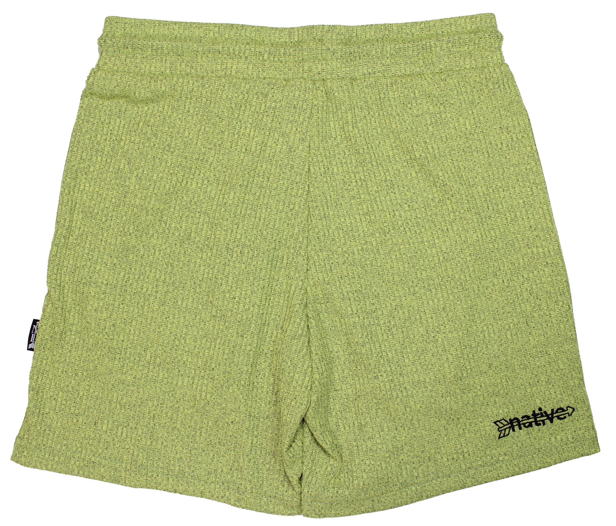 knit shorts in kiwi