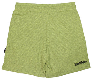 knit shorts in kiwi