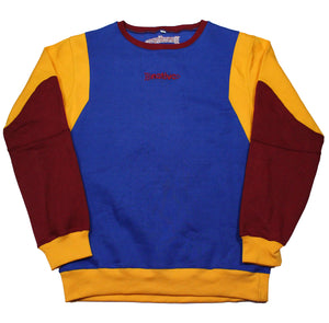 crewneck in royal/burgundy/tuscany