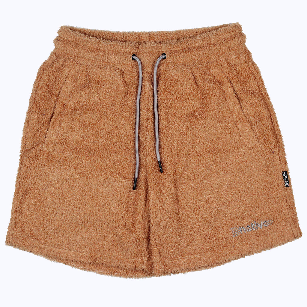 sherpa shorts in oak