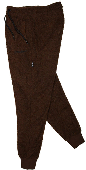 sherpa joggers in chocolate
