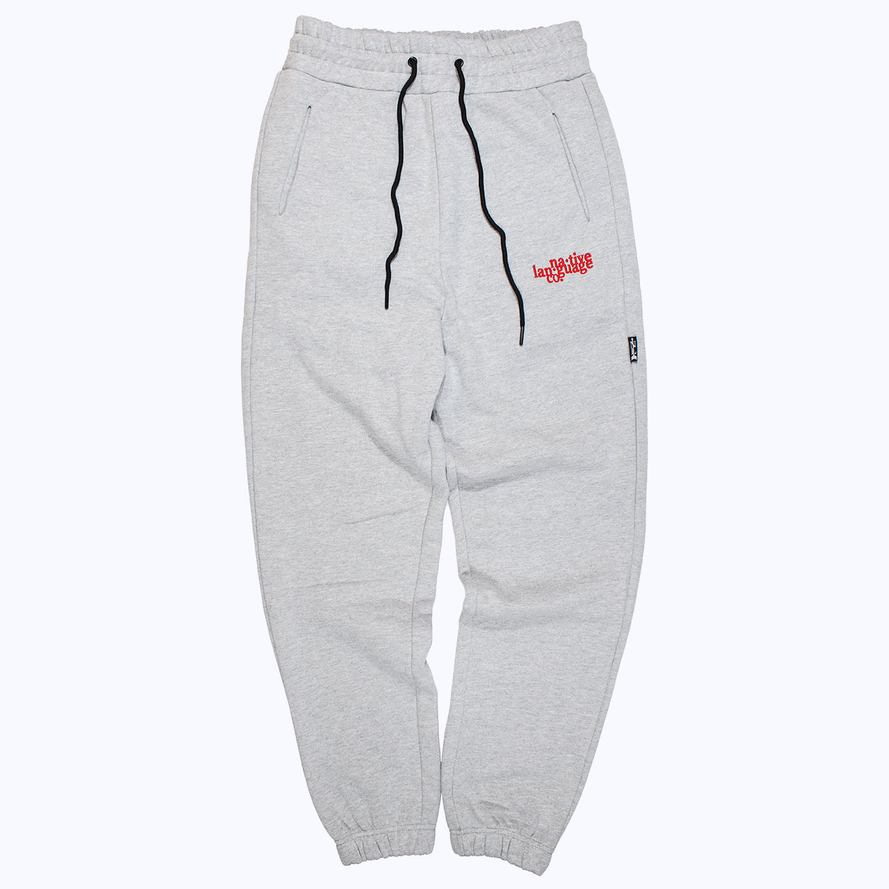 sweatpants in heather gray/red